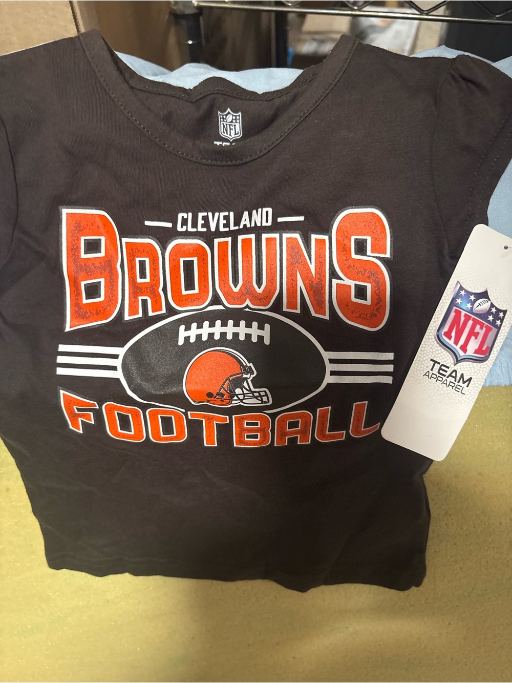 NFL Cleveland Browns Kids Black T-Shirt with Orange and White Graphics